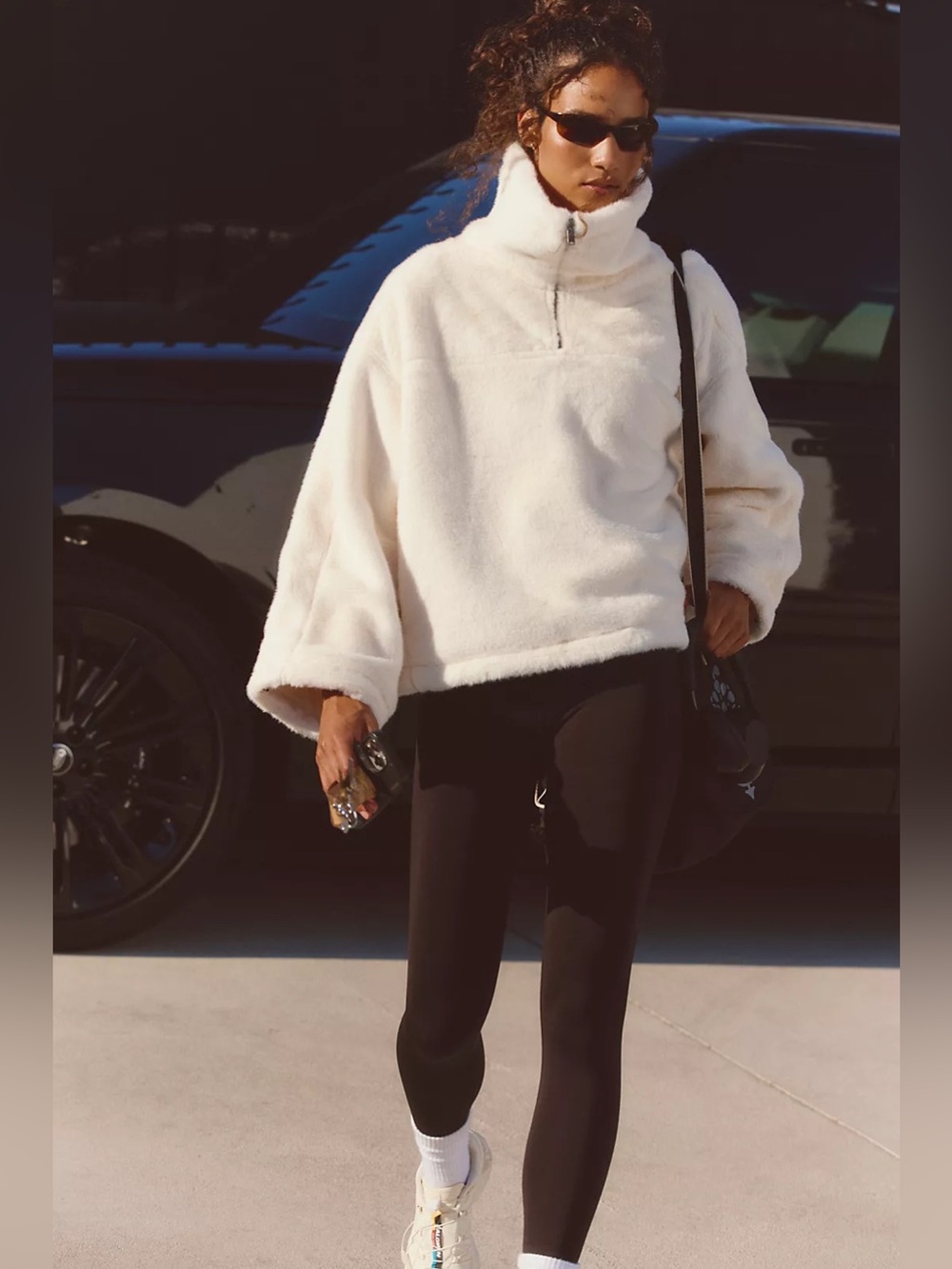 Free People Alpine Faux Fur Half-Zip